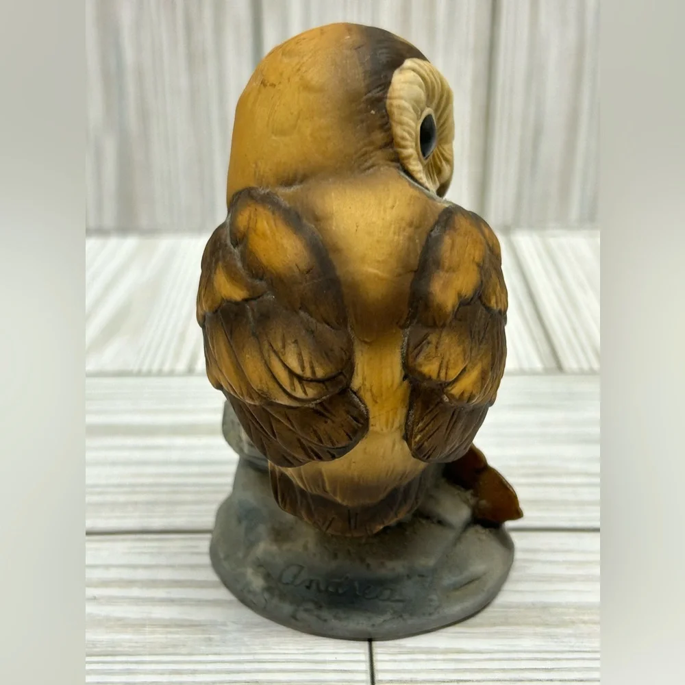 Vintage Andrea by Sadek Ceramic Owl Figurine #9602 Made in Japan 3.75" - Picture 2 of 7